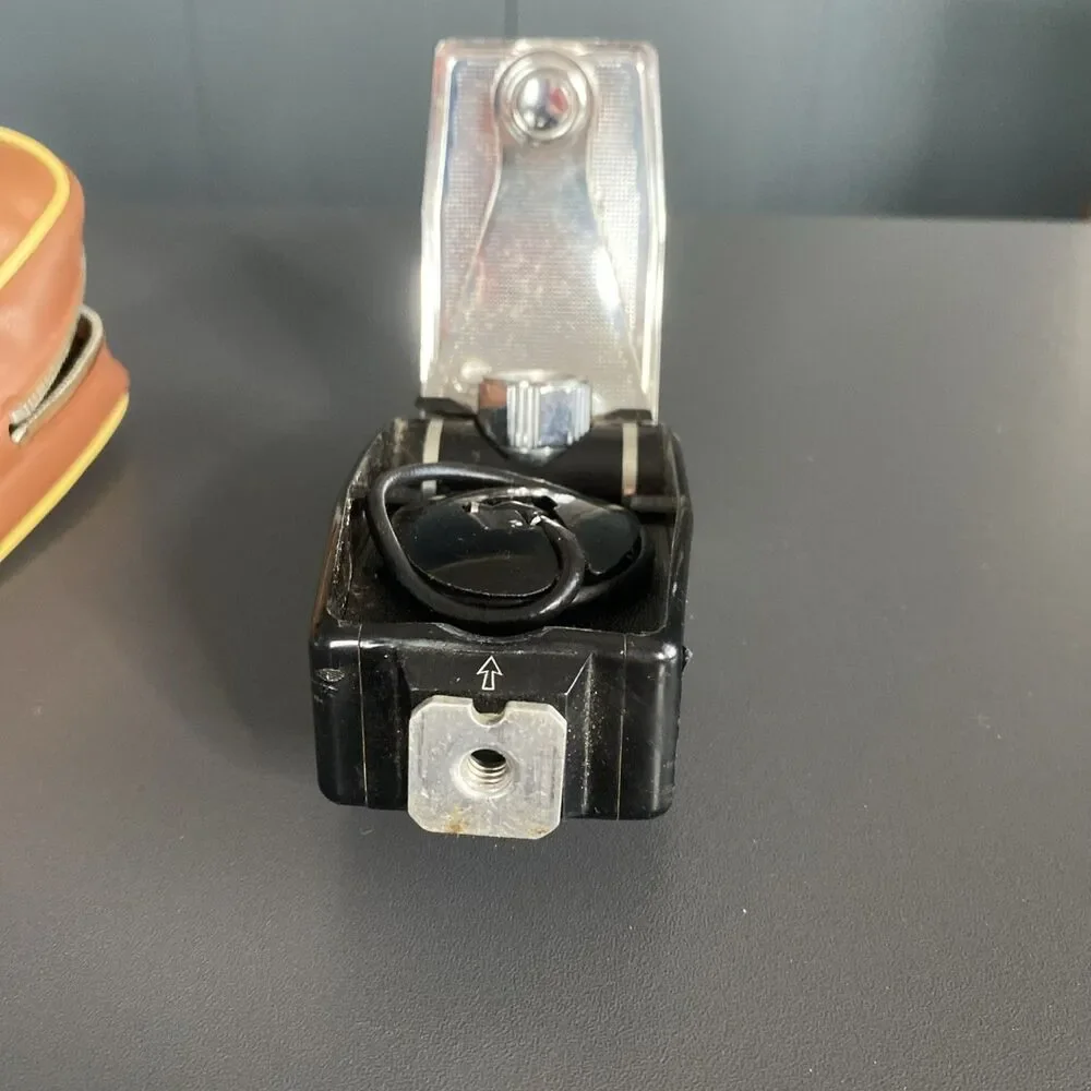 Agfalux Agfa Werk AG Black Camera Accessory Pocket Flash With Case Made Germany